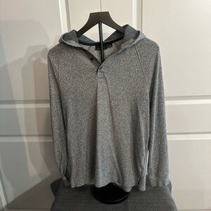 Marc Anthony Heathered Gray Hooded Sweatshirt